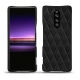 Sony Xperia 1 leather cover - Negre poudro - Couture