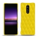 Custodia in pelle Sony Xperia 1 - Jaune fluo - Couture