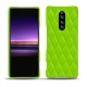 Sony Xperia 1 leather cover - Vert fluo - Couture