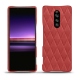 Sony Xperia 1 leather cover - Cerise vintage - Couture