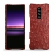 Funda de piel Sony Xperia 1 - Autruche ciliegia