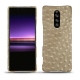 Coque cuir Sony Xperia 1 - Autruche desert