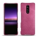Coque cuir Sony Xperia 1 - Serpent ciclamino