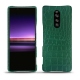 Capa em pele Sony Xperia 1 - Crocodile pino
