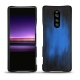 Sony Xperia 1 leather cover - Bleu Patine