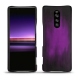 Coque cuir Sony Xperia 1 - Violet Patine