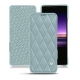 Sony Xperia 1 leather case - Bleu ciel - Couture ( Nappa - Pantone 277C ) 