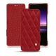 Housse cuir Sony Xperia 1 - Rouge - Couture ( Nappa - Pantone 199C ) 
