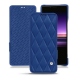 Custodia in pelle Sony Xperia 1 - Bleu océan - Couture ( Nappa - Pantone 293C ) 