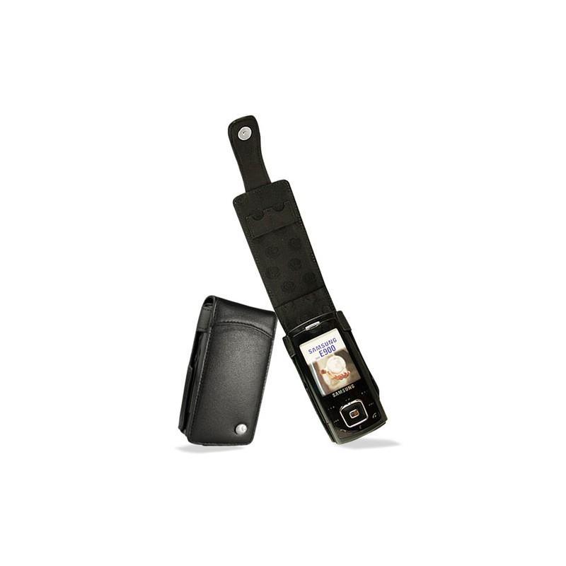 Funda de piel Samsung SGH-E900  - Noir ( Nappa - Black ) 