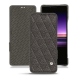 Housse cuir Sony Xperia 1 - Anthracite - Couture ( Pantone 424C ) 