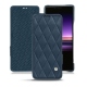 Sony Xperia 1 leather case - Jean vintage - Couture