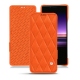 Sony Xperia 1 leather case - Orange fluo - Couture