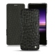 Sony Xperia 1 leather case - Autruche nero