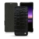 Lederschutzhülle Sony Xperia 1 - Crocodile nero