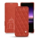 Sony Xperia 1 leather case - Arange clouquié - Couture