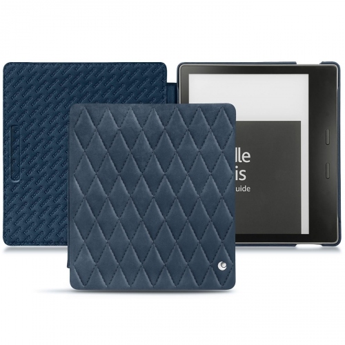 Amazon Kindle Oasis (2019) leather caseJean vintage - Couture ( Pantone #2f414f  ) 