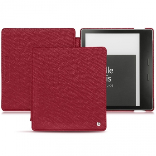 Amazon Kindle Oasis (2019) leather caseRouge passion ( Pantone #a6192e ) 