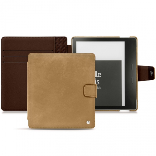 가죽 커버 Amazon Kindle Oasis (2019)Sable vintage ( Pantone #9b7340 ) 