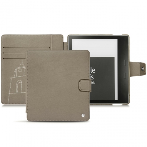 Custodia in pelle Amazon Kindle Oasis (2019)Darboun sabla ( Pantone #BCB1A1 )
