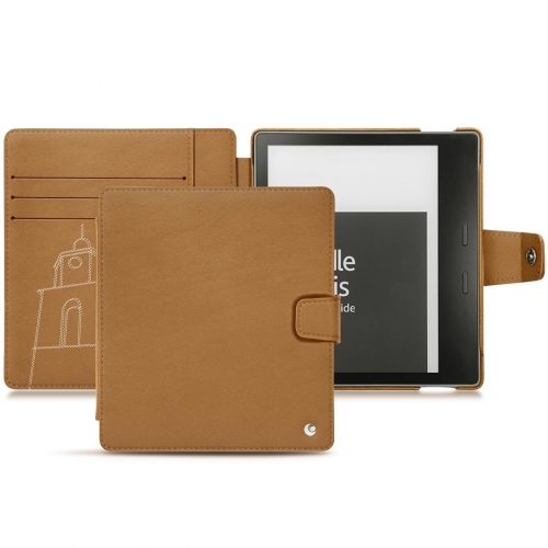 Amazon Kindle Oasis (2019) leather caseCastan esparciate ( Pantone #824F2A )