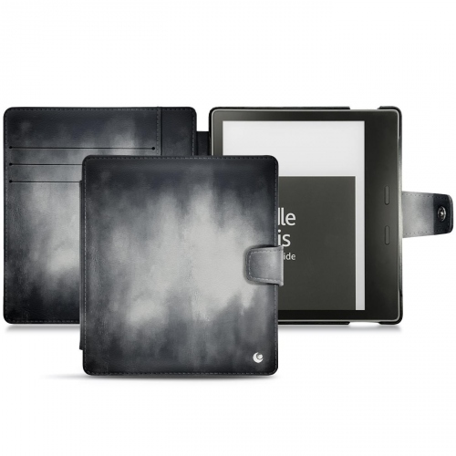 Custodia in pelle Amazon Kindle Oasis (2019)Gris Patine