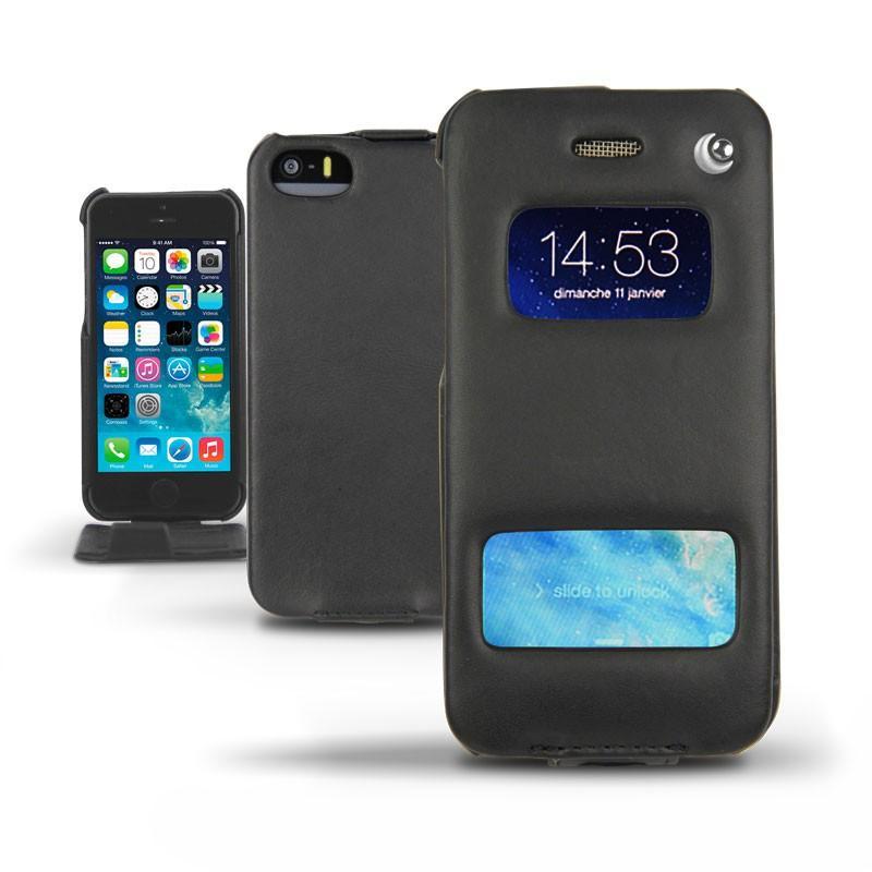 Housse cuir Apple iPhone 5S - Noir ( Nappa - Black ) 