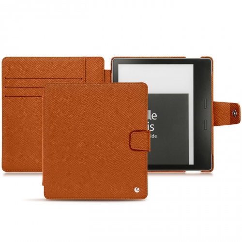 가죽 커버 Amazon Kindle Oasis (2019)Orange vibrant ( Pantone #e36b39 ) 
