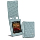 Capa em pele Cowon Plenue D2 - Bleu ciel - Couture ( Nappa - Pantone 277C ) 