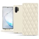 Housse cuir Samsung Galaxy Note10+ - Blanc - Couture ( Bologna - White ) 