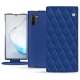 Capa em pele Samsung Galaxy Note10+ - Bleu océan - Couture ( Nappa - Pantone 293C ) 