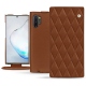 Samsung Galaxy Note10+ leather case - Marron - Couture ( Nappa - Pantone 1615C ) 