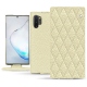 Housse cuir Samsung Galaxy Note10+ - Ivoire - Couture ( Sleek P C12 - White ) 