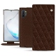 Funda de piel Samsung Galaxy Note10+ - Châtaigne - Couture ( Pantone 476C ) 
