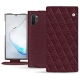 Custodia in pelle Samsung Galaxy Note10+ - Lie de vin - Couture ( Pantone 5115C ) 