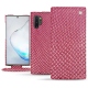 Capa em pele Samsung Galaxy Note10+ - Serpent ciclamino