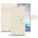 Funda de piel Samsung Galaxy Note10+ - Blanc - Couture ( Bologna - White ) 