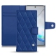Housse cuir Samsung Galaxy Note10+ - Bleu océan - Couture ( Nappa - Pantone 293C ) 