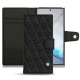 Housse cuir Samsung Galaxy Note10+ - Ebène - Couture ( Sleek P C12 - Black ) 