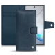 Housse cuir Samsung Galaxy Note10+ - Jean vintage ( Roughtcut - Pantone 285U  ) 
