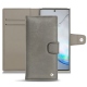 Samsung Galaxy Note10+ leather case - Acier vintage ( Pantone 403C ) 