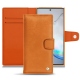 Samsung Galaxy Note10+ leather case - Mandarine vintage ( Pantone 165C ) 