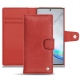 Samsung Galaxy Note10+ leather case - Cerise vintage ( Pantone 185C ) 