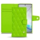 Housse cuir Samsung Galaxy Note10+ - Vert fluo - Couture