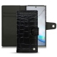 Housse cuir Samsung Galaxy Note10+ - Crocodile nero