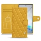 レザーケース Samsung Galaxy Note10+ - Jaune soulèu - Couture