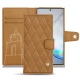 Housse cuir Samsung Galaxy Note10+ - Castan esparciate - Couture