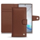 Samsung Galaxy Note10+ leather case - Marron délicat