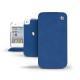 Housse cuir Apple iPhone 4  - Jean vintage ( Roughtcut - Pantone 285U  ) 