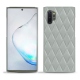Samsung Galaxy Note10+ leather cover - Gris - Couture ( Nappa - Pantone W428C ) 